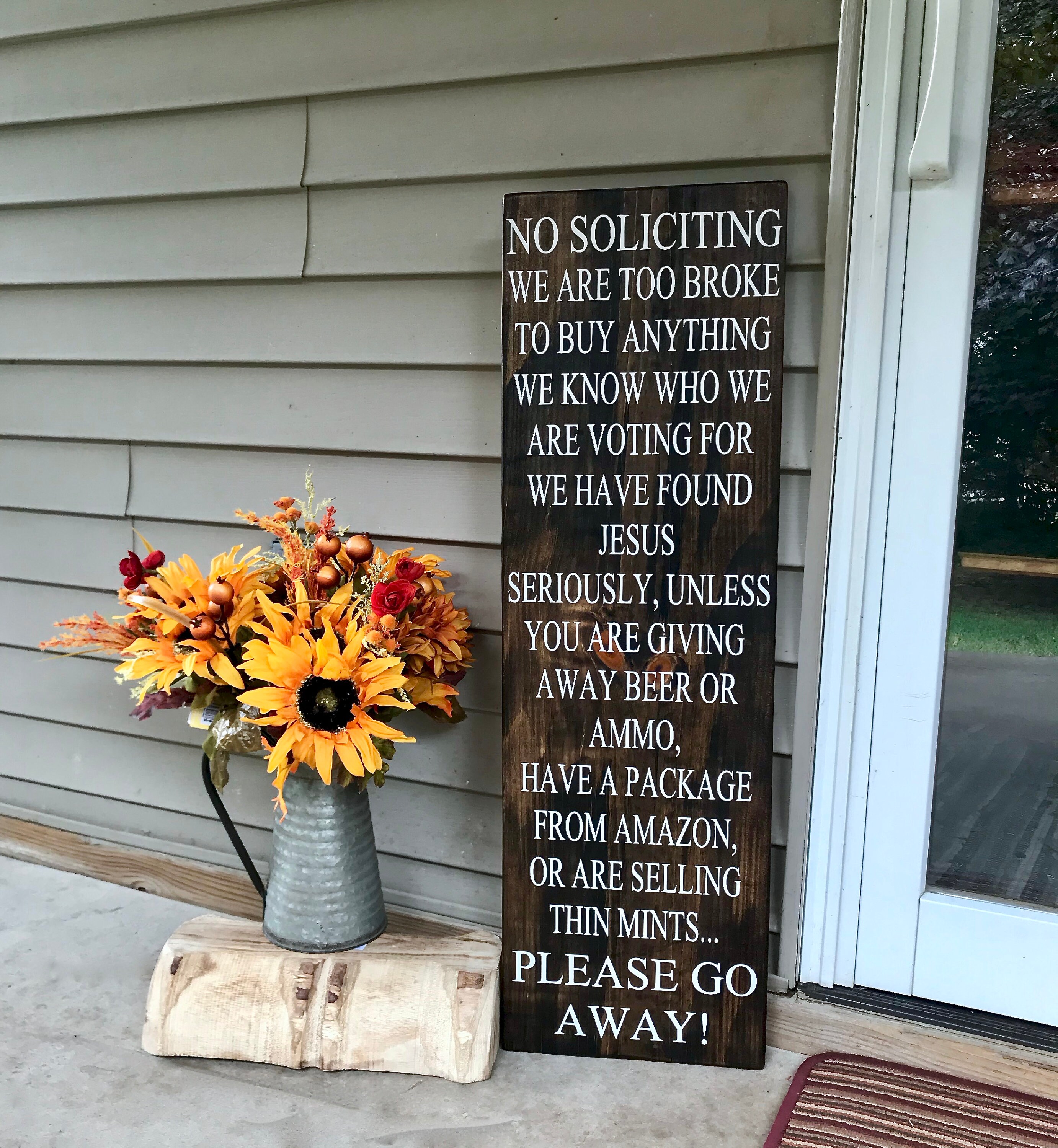 No Soliciting Sign - No Solicit Sign - Funny Front Porch Sign - Outdo…