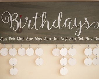 Family Birthday Board - Birthday Calendar - Family Calendar - BD001W18