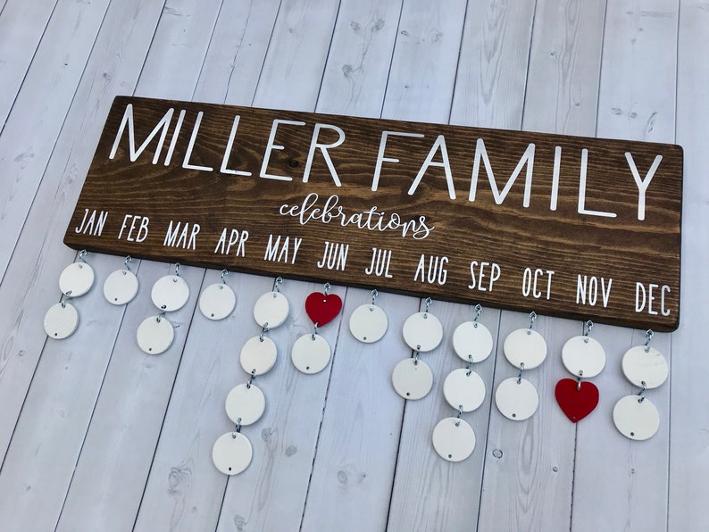 Personalized Family Birthday Board Family Name