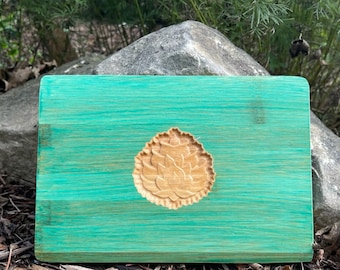 GREEN LOTUS CARVING in bamboo