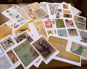 Ephemera Scrapbooking Paper Lot - Junk Journal Ephemera - Journaling Supplies