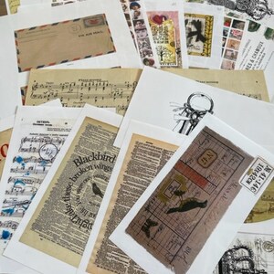 Ephemera Scrapbooking Paper Lot - Junk Journal Ephemera - Journaling Supplies