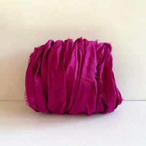 Sari Seidenband - Sari Band Meterware - Magenta, 10 Meter