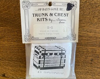 DIY Dollhouse Furniture Kit - Miniature Dollhouse Trunk Kit - Miniature Wells Fargo Trunk Kit