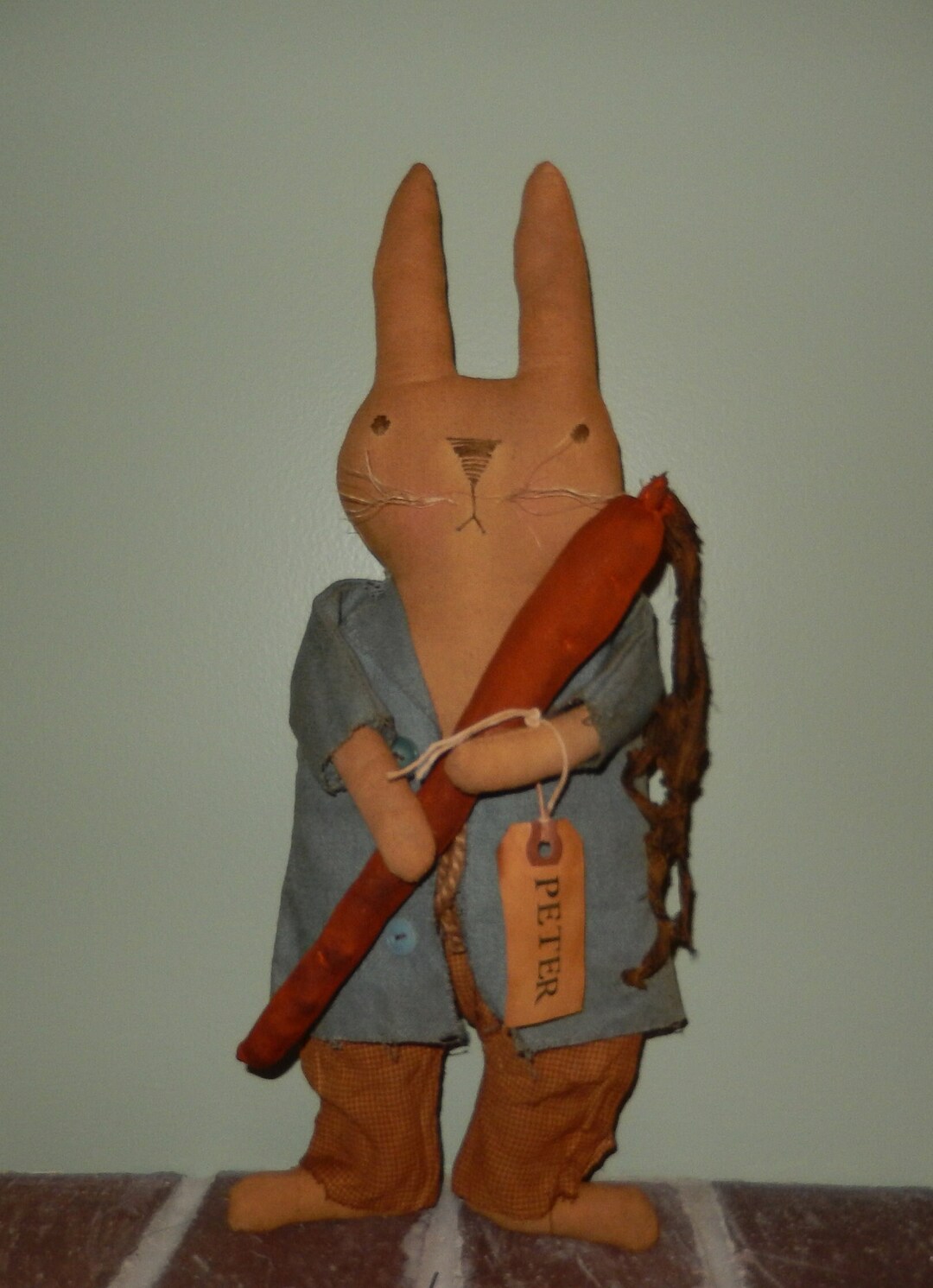 Prim Peter Rabbit With Carrot - 16 Inches Tall - READY TO SHIP - Etsy