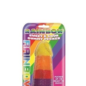 Rainbow Gummy Pecker Lollipop: Bachelorette Party Candy
