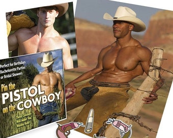 Pin the Pistol on the Cowboy Bachelorette Party Game