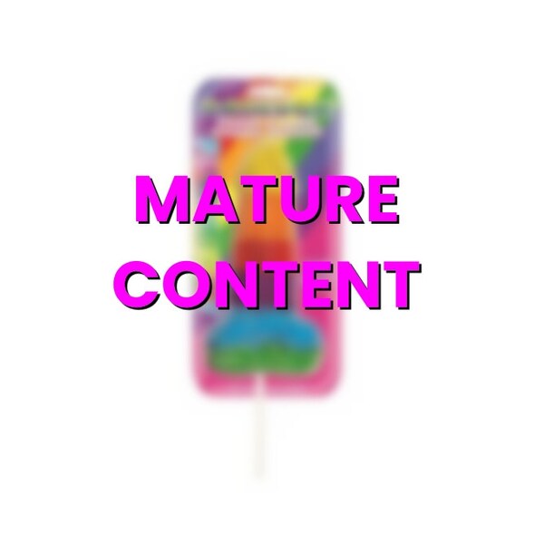 JUMBO Rainbow Gummy Pecker Penis Lollipop Pop Sucker Shaped Candy Sweet & Sour Bachelorette Party Favors Gay Bachelor Pride Mature