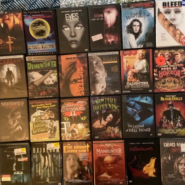 Vintage DVD Horror Movies 60's 70's 80's 90's 00's Classics Many Rare Out of Print and Hard to Find! OOP DVD's Huge Lot