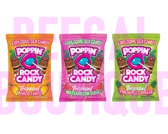 Poppin Rock Adult Candy Explosive Bachelorette Party Favor Gay Bachelor Mature 6 Flavored Watermelon Pineapple Mango Grape Apple