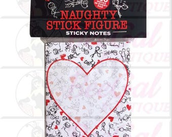 100 Naughty Stick Figure Sex Position Sticky Notes Adult Note Pad Funny Office Humor Gag Gift Co-Worker Office Party Favors X-Rated Post-Its