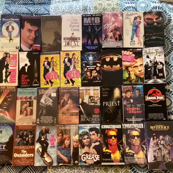 Vintage VHS Cassette Tapes 1980's 90's 00's Many NEW Risky Business The Naked Gun Home Alone Boogie Nights Dirty Dancing Jurassic Park MORE
