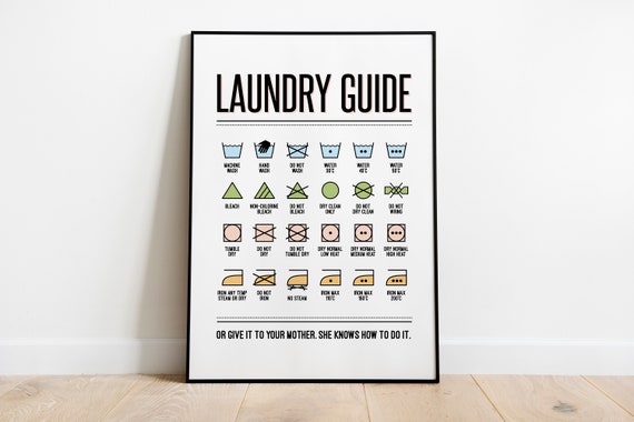Laundry Guide Laundry Room Laundry Rules Laundry Decor Laundry Sign Laundry Poster Laundry Print Home Decoration Printable Art
