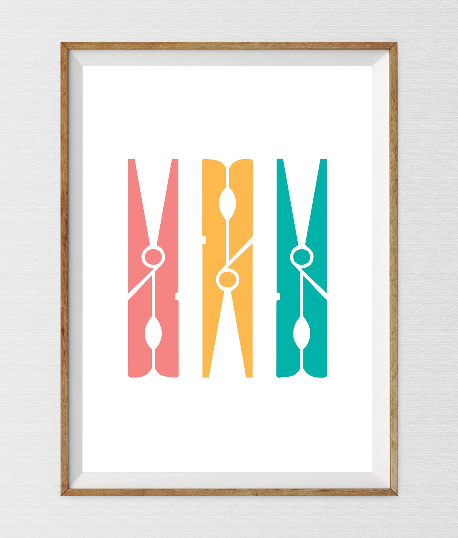 Colorful Clothespins Laundry Room Art Print (digital Download) - Etsy