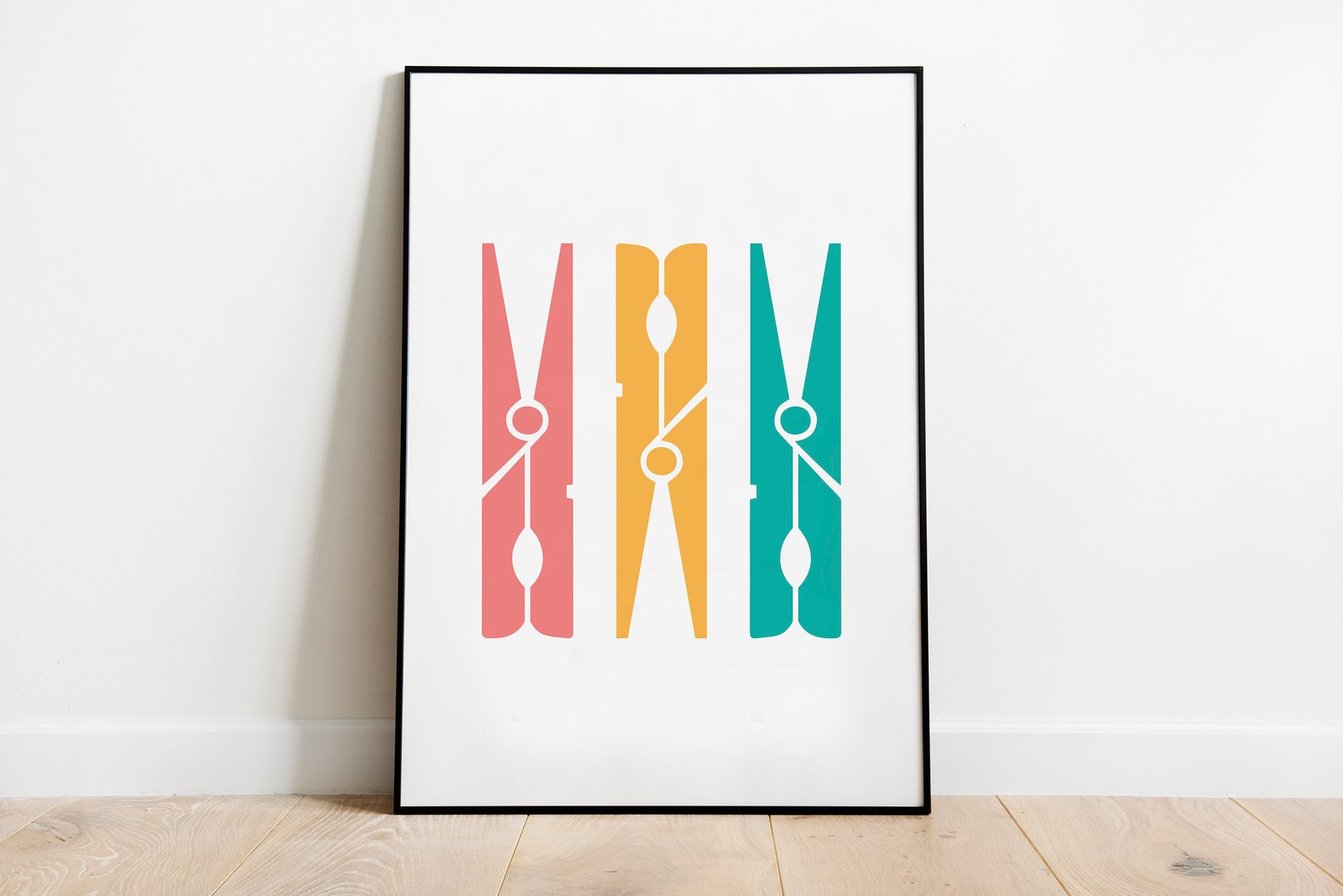 Colorful Clothespins Laundry Room Art Print (digital Download) - Etsy