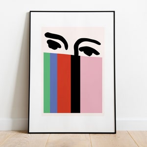Henri Matisse Print, Matisse Poster, Matisse Colourful, Matisse Cut-Outs, Portrait Cut-Out, Matisse Printable, Fine Art Print, Henri Matisse
