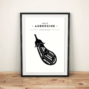 Vegetable Cuts Aubergine Cuts Vegetable Diagram Vegetable Guide Print Kitchen Print Kitchen Art Kitchen Wall Art Digital Print