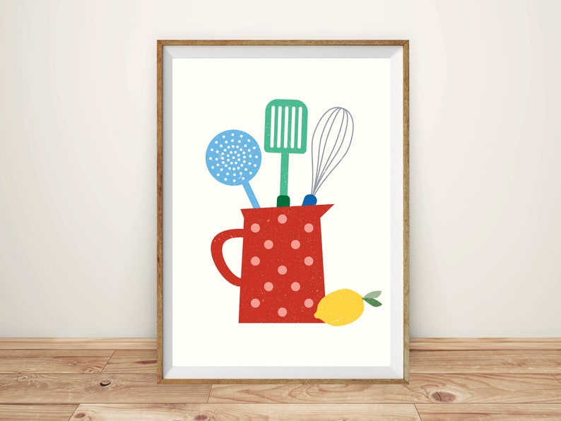 Utensils Kitchen Print Kitchen Art Kitchen Wall Art Kitchen Etsy