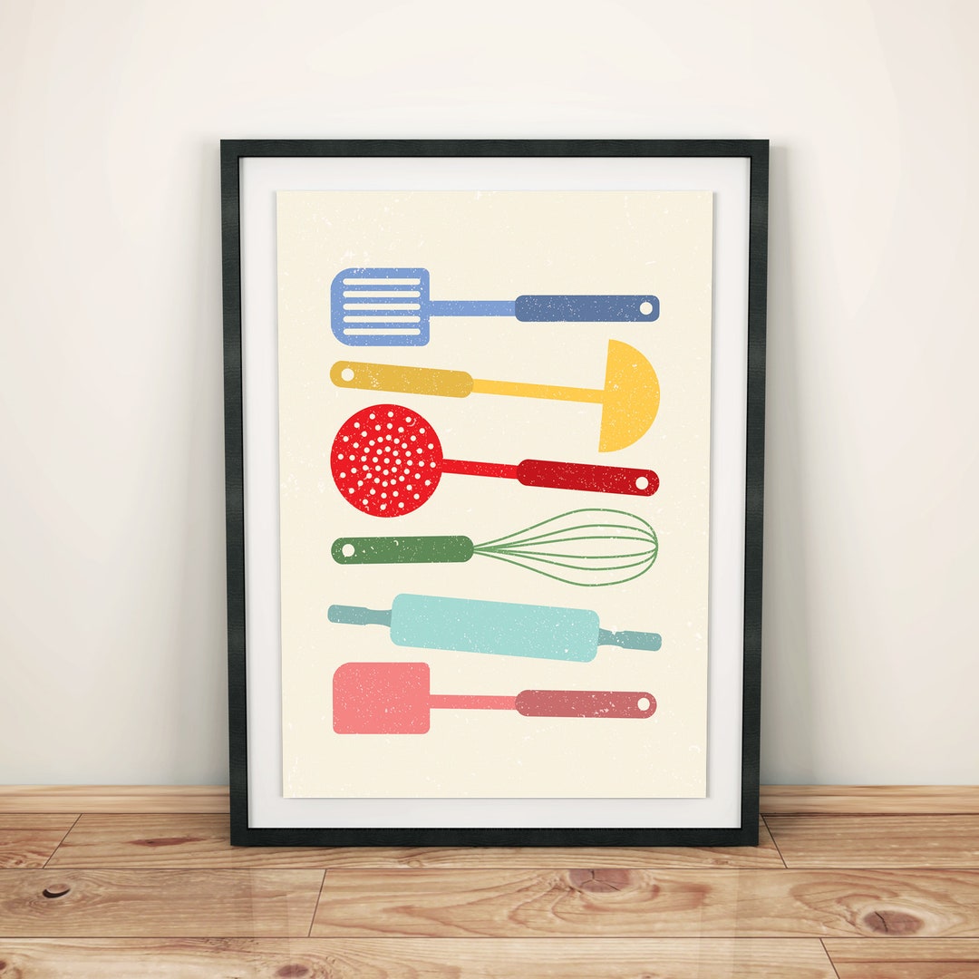 Kitchen Decor Kitchen Utensils Kitchen Tools Kitchen Wall Art - Etsy