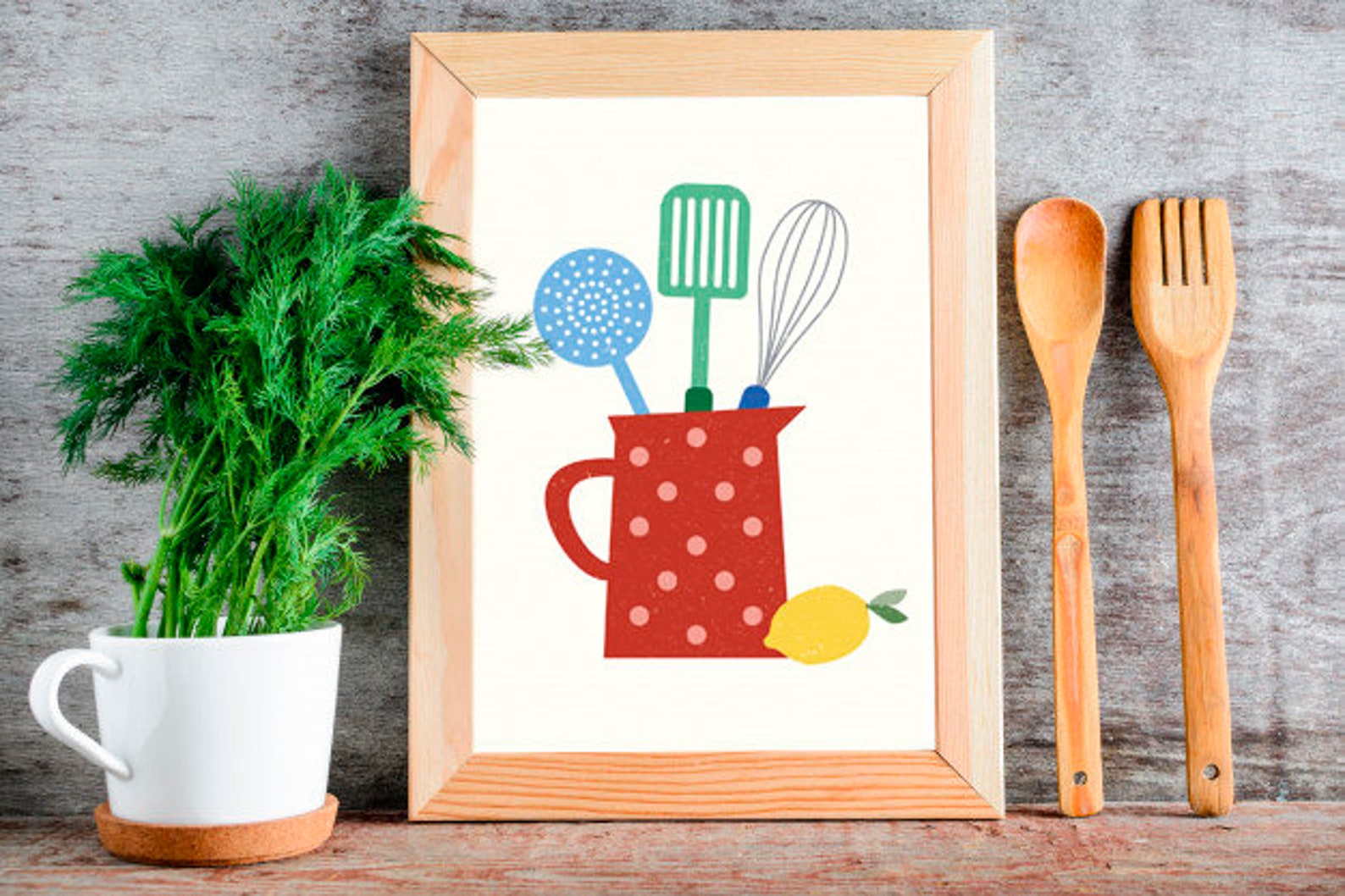 Utensils Kitchen Print, Kitchen Art, Kitchen Wall Art, Kitchen Decor, Kitchen Poster, Utensils