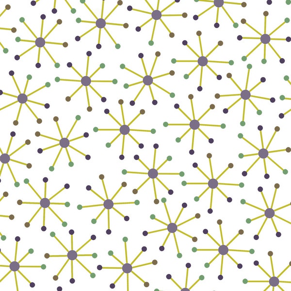 Paper Download Printable - 50's Inspired Sputnik Pattern - For Decoupage and Collage