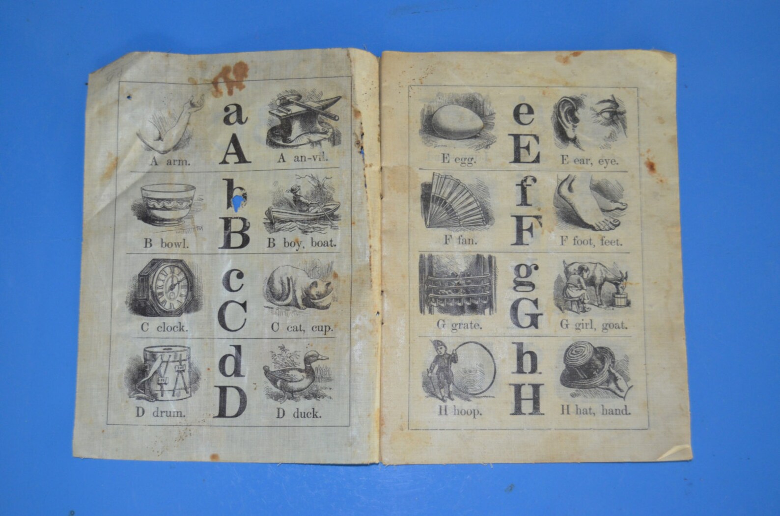 Antique Linen ABC Book Etsy