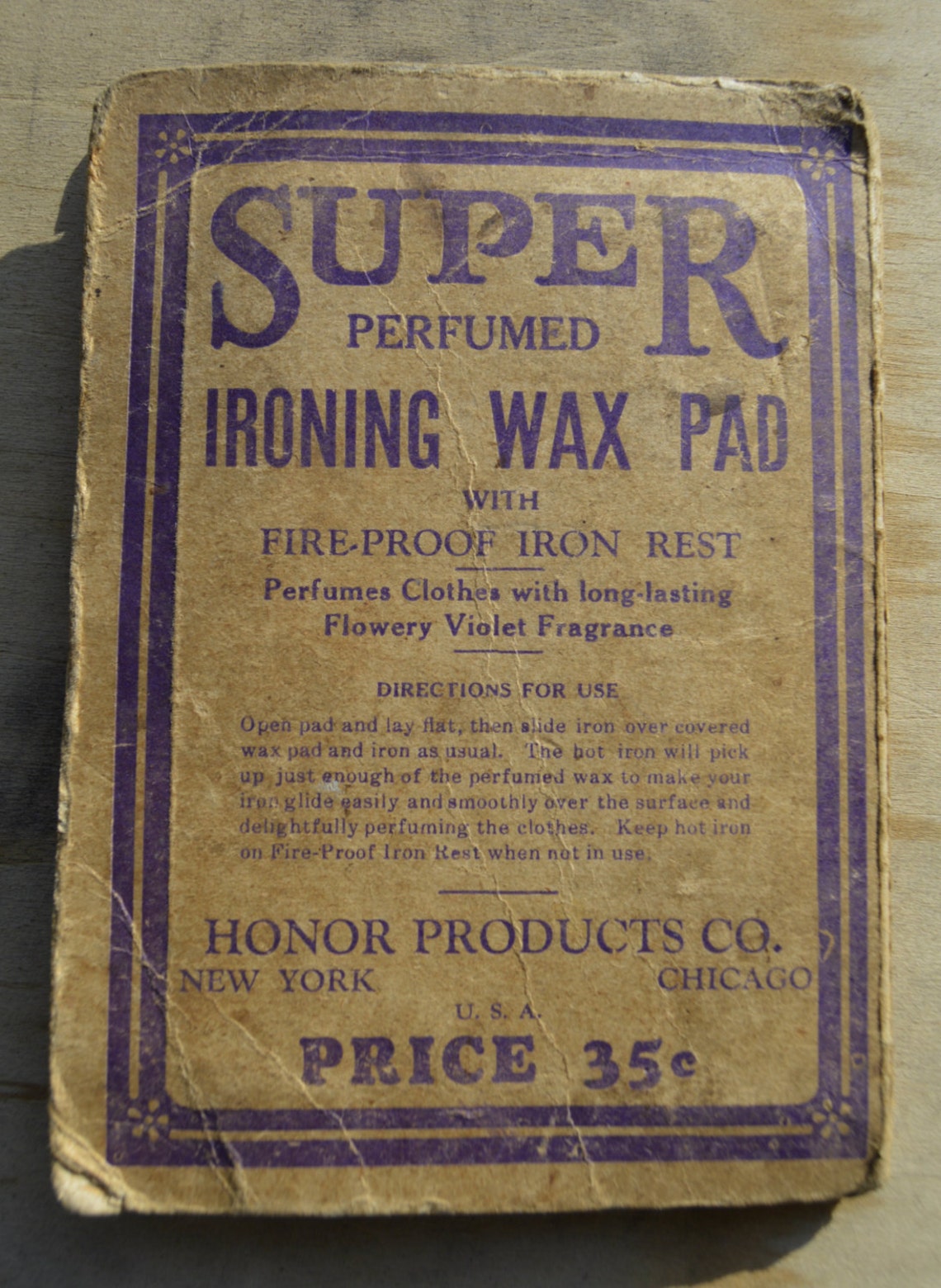 Vintage Super Perfumed Ironing Wax Pad Etsy