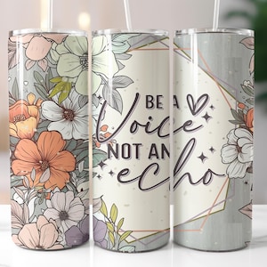 Positive Affirmations Tumbler Wrap Inspirational Tumbler Positive Quotes Tumbler Self Love 20 Oz Skinny Tumbler PNG Commercial Use Seamless