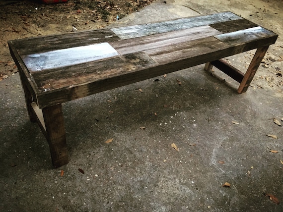 Custom Reclaimed Benches Rustic Bench Bed Entryway Bedroom Farmhouse Custom Classic Porch Welcome Barnwood Wood Coastal Driftwood