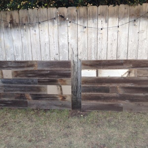 Reclaimed Wood Headboard distressed farmhouse lavender lullabies rustic old wood bed king queen full twin cottage image 2