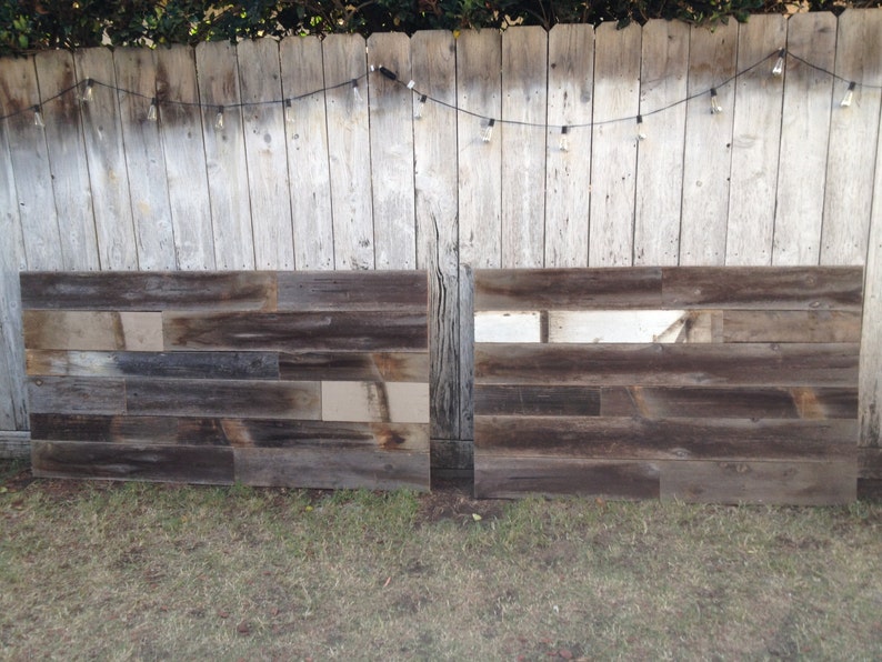 Reclaimed Wood Headboard distressed farmhouse lavender lullabies rustic old wood bed king queen full twin cottage image 2