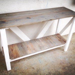 Custom farm tables tv stand console table entryway nightstands rustic farmhouse country coastal beachy storage