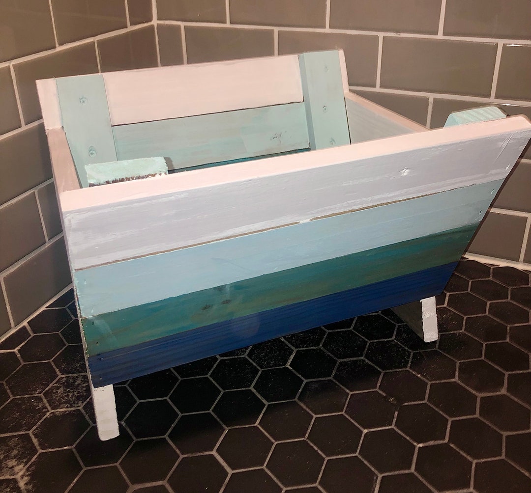 Coastal Beach Style Magazine Rack Book Holder Bookcase Newspaper ...