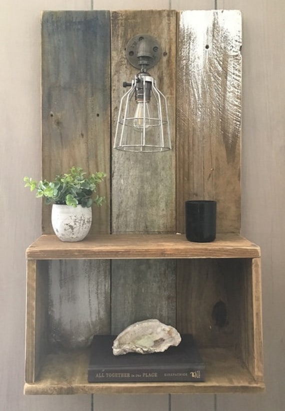 Rustic Loft Coastal Floating Farmhouse Nightstand Etsy Ireland