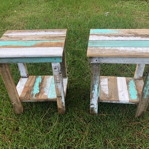 Chippy paint Beach inspired coastal nightstand