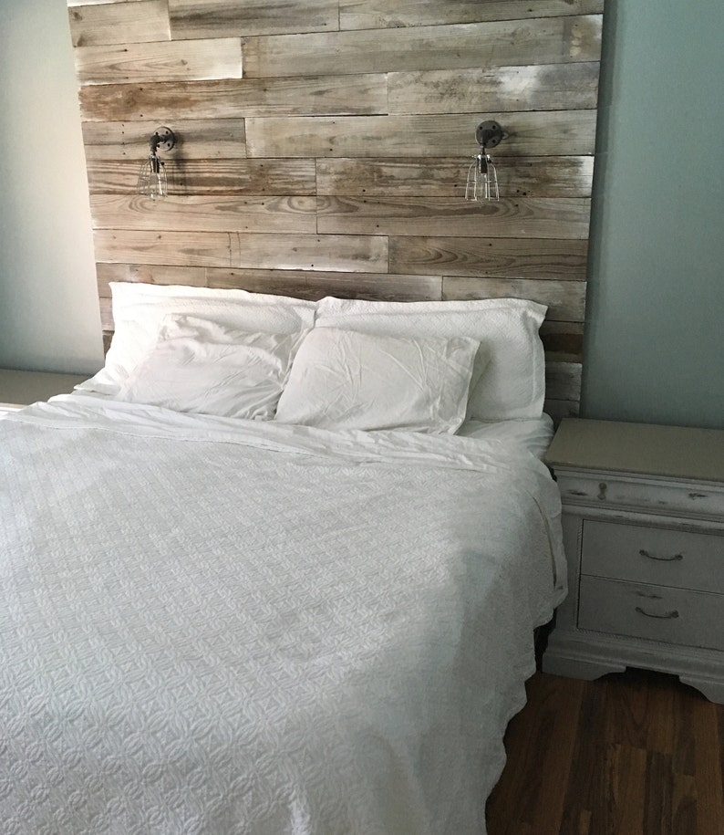Curated visual reference: Tall Whitewashed Barnwood Farmhouse Coastal Headboard Photo Inspiration