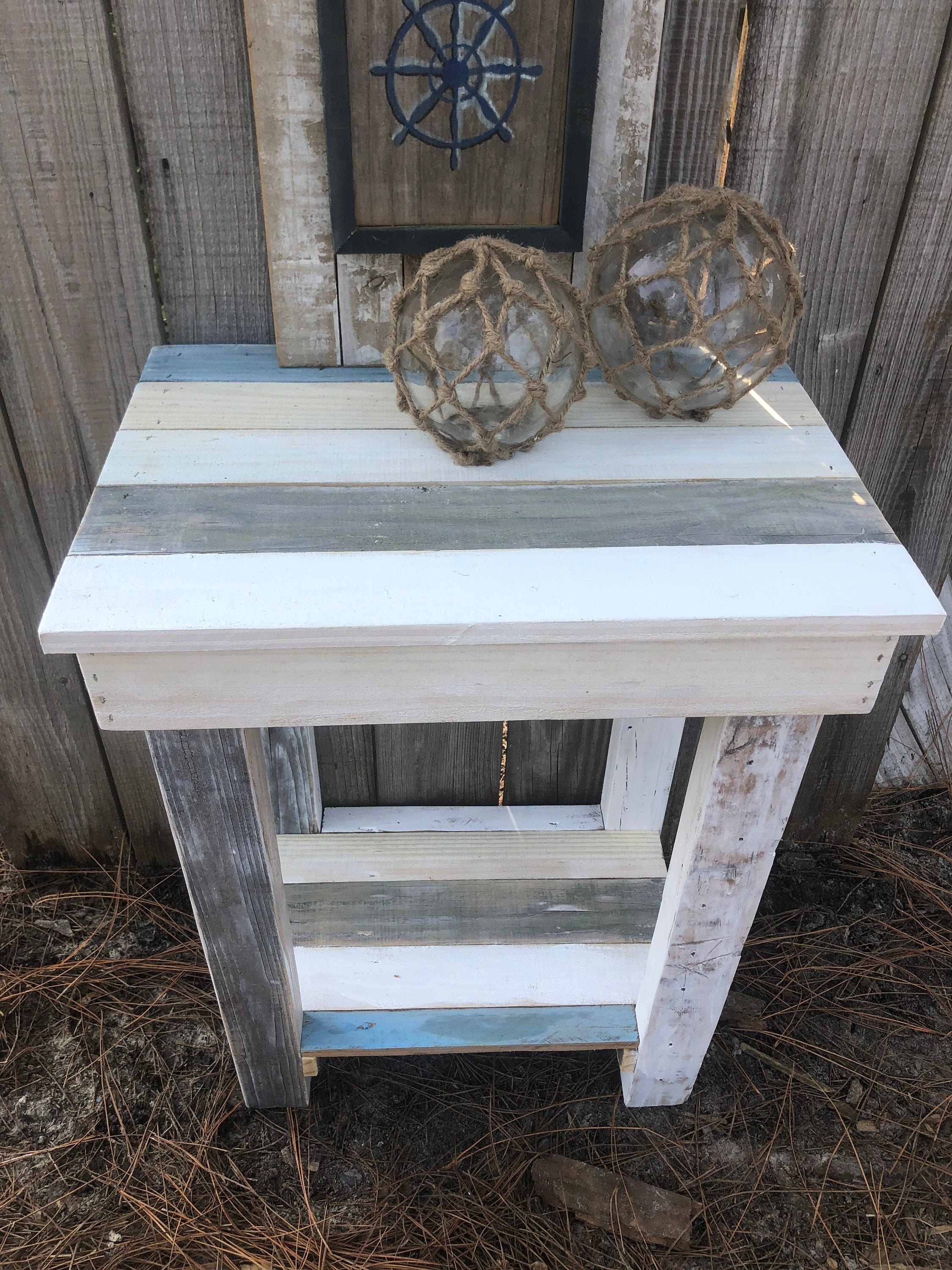 Beach Inspired Coastal Nightstand Etsy UK