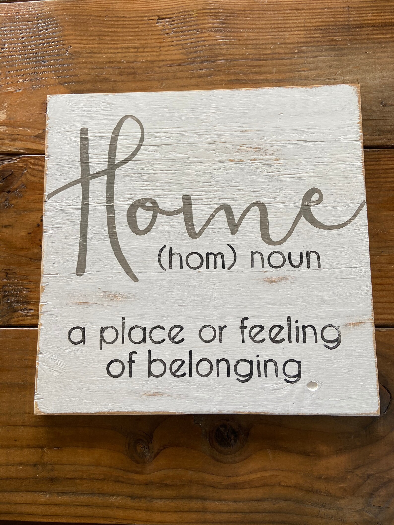 Home Wood Sign Home Definition Sign Wooden Sign Hand Etsy