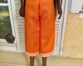 Orange Cropped Trousers for Sindy and Fleur.