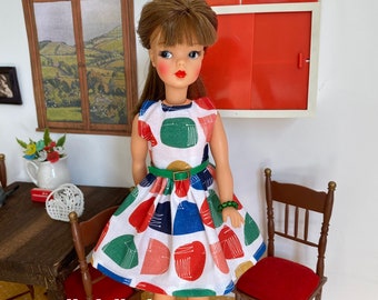 Vintage style dress for Tammy size dolls.