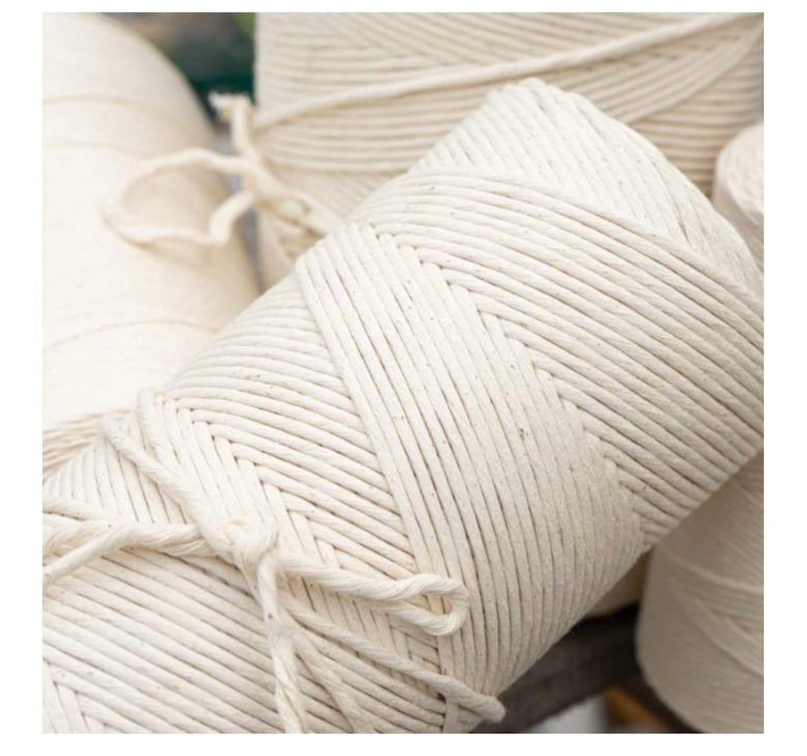 Cuerda de algodón de una sola hebra natural de 5 mm Etsy Cuerda de algodón de una sola hebra natural de 5 mm Etsy