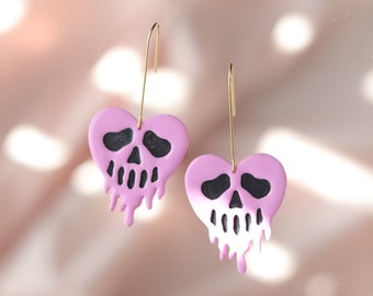 Love Unhinged Melting Heart | Polymer Clay Earrings