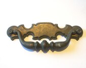 Drawer Pulls Art Nouveau Ornate Kitchen Set Furniture Drawer Bin Pull Cast Metal Brass Kitchen Cabinet Handle Authentic