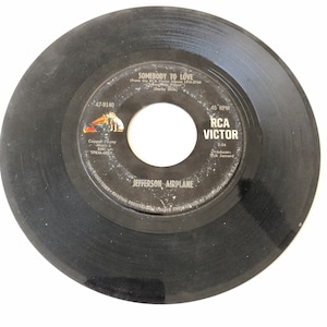 Vintage Vinyl Somebody To Love Jefferson Airplane 45 Record