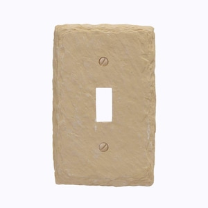 Almond Color Faux Slate Wall Switch Cover Decorative Switch Plate Wall Plate by Amerelle Fake Rock Switch Plate