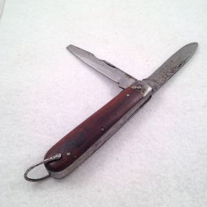 Vintage Olson Wooden Pocket Knife Pen Knife