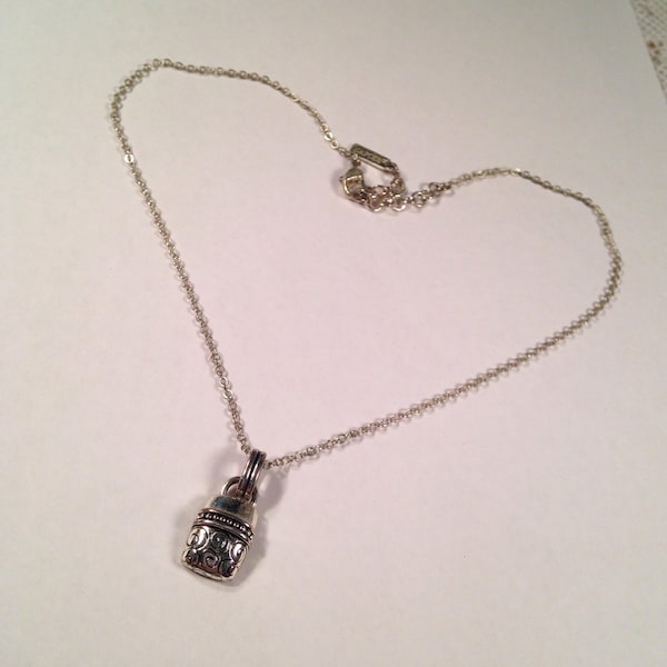 Napier Beautiful Silver Petite Pendant Necklace Hollywood Glam