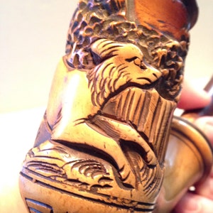 Antique Unique Carved Dog Pipe