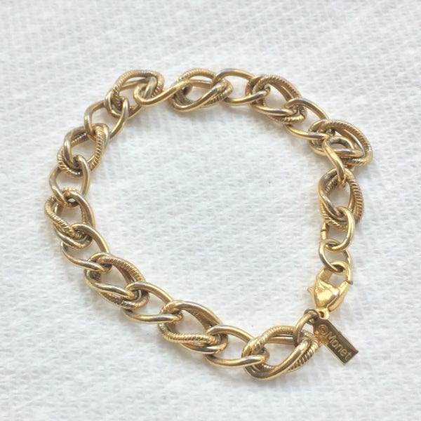 Monet Designer Gold Chain Braided Bracelet