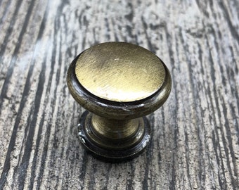 Vintage Reclaimed Polished Bronze Cabinet Kitchen Cabinet Knobs Dresser Drawer Pulls Handle Knobs Drawer Knobs